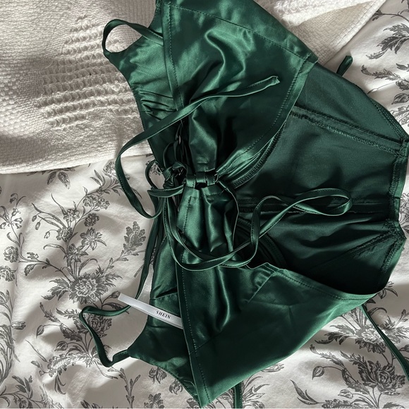 NWOT green corset top - Picture 4 of 4